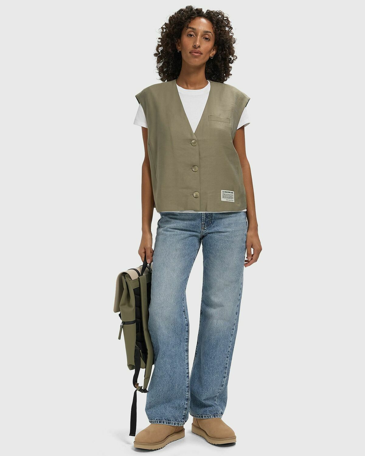 American Vintage LANOW Beige Womens Vest