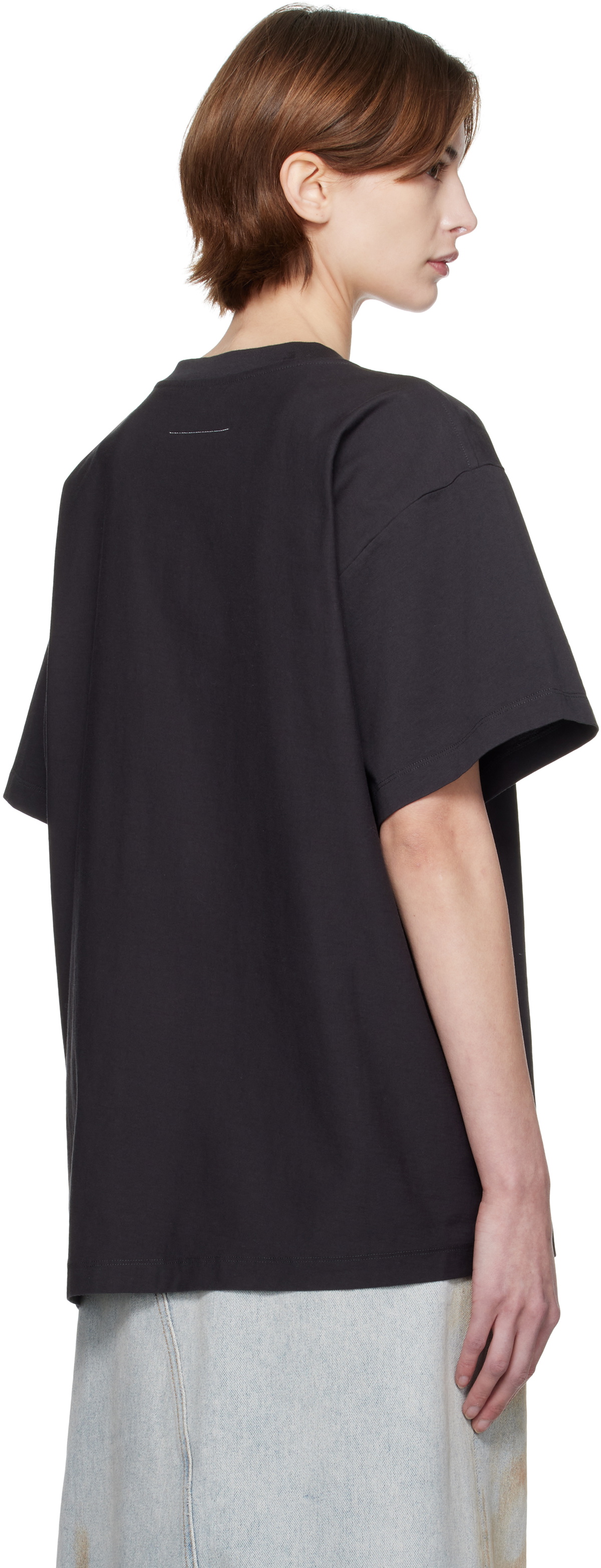 MM6 Maison Margiela Black Topaz Blue T-shirt MM6 Maison Margiela