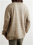 Our Legacy - Checked Open-Knit Wool-Blend Cardigan - Neutrals