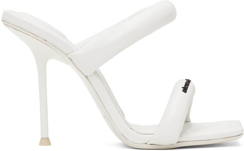 Alexander Wang White Julie 105mm Tubular Heeled Sandals