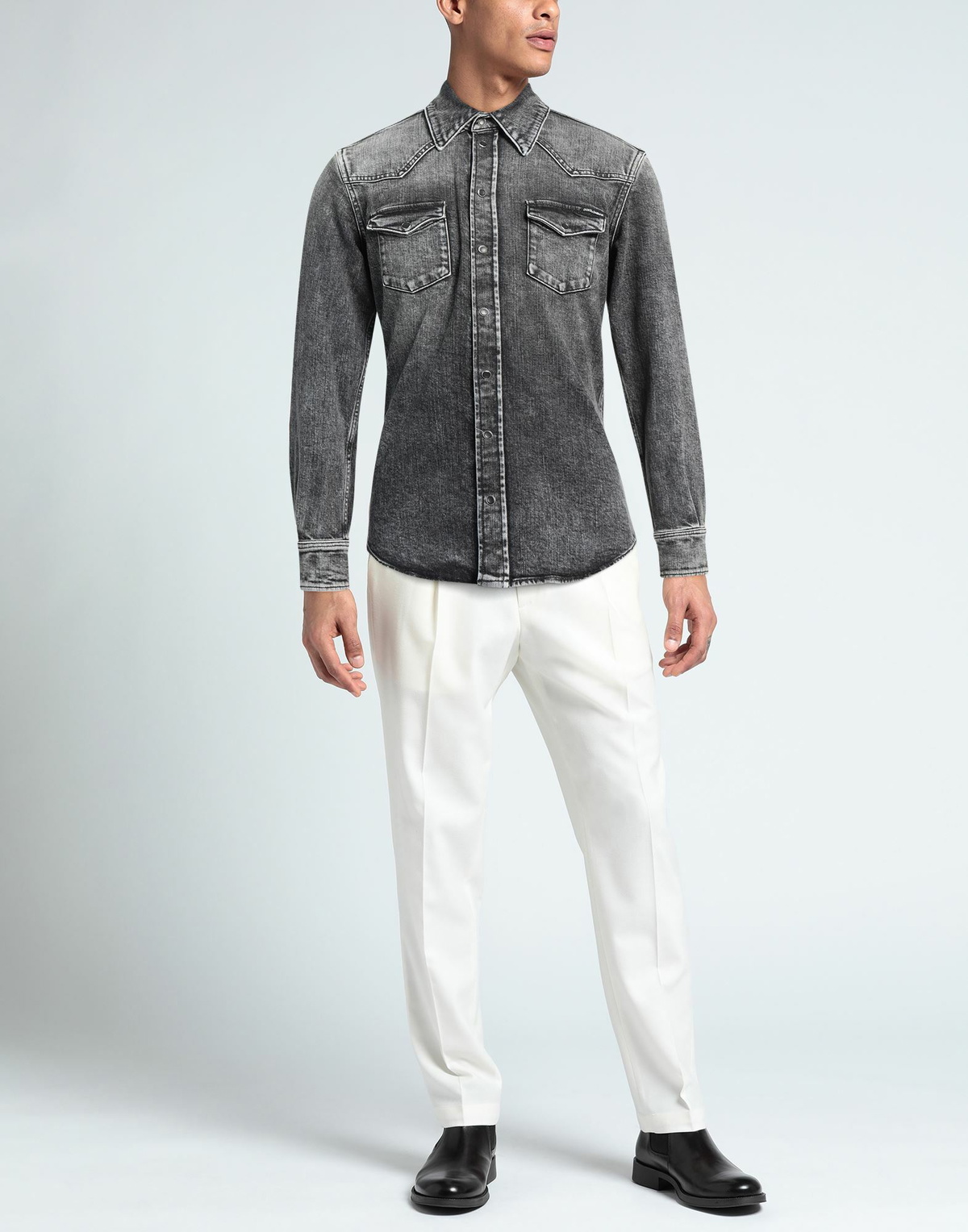 Dolce & gabbana Mens Denim shirt in Black