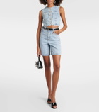 Self-Portrait Embellished denim shorts