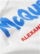 Alexander McQueen - Logo-Print Cotton-Jersey T-Shirt - White