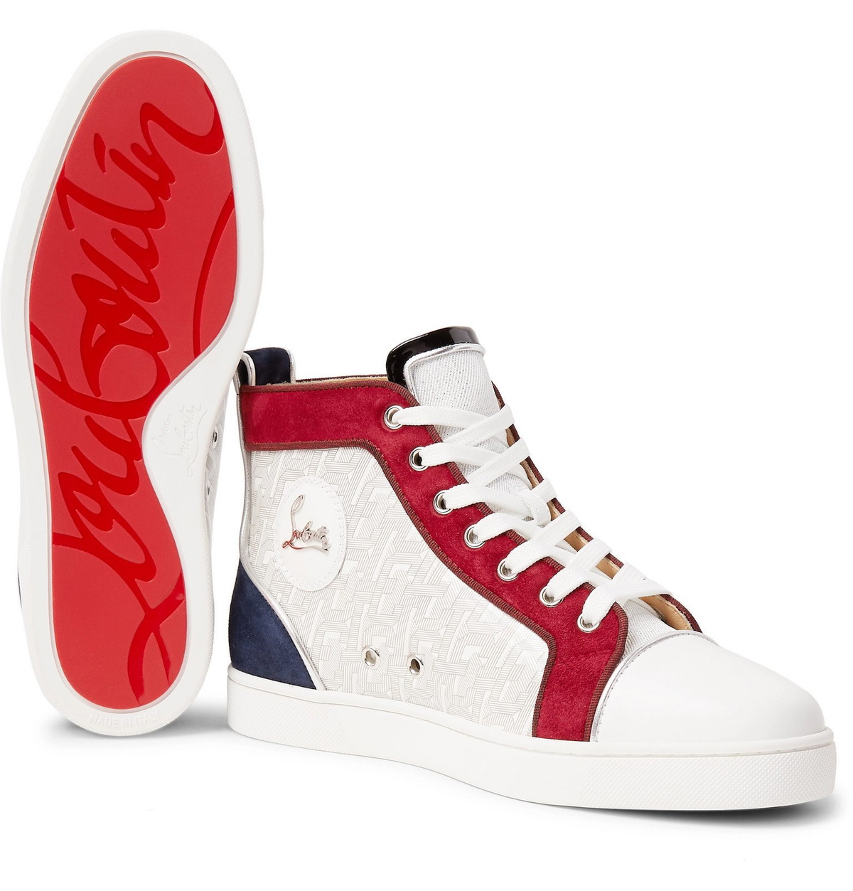 Christian Louboutin - Louis Orlato Suede, Leather and Denim High