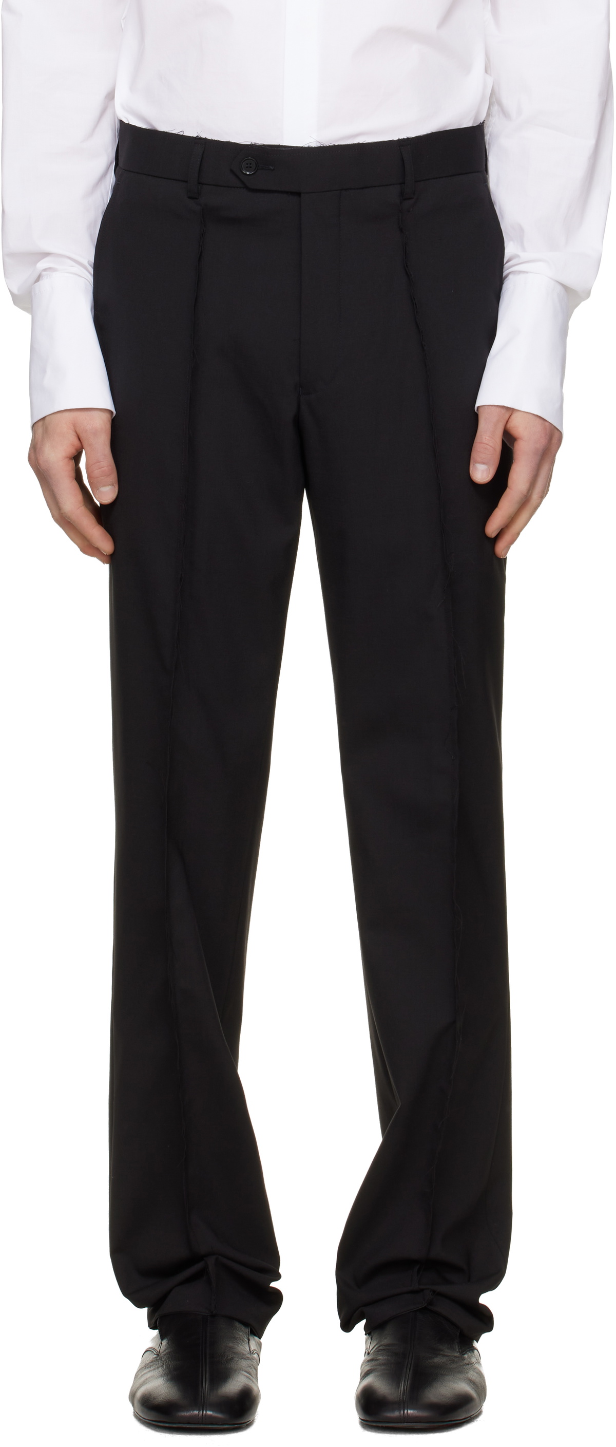 HODAKOVA Black Asymmetric Split T-shirt HODAKOVA