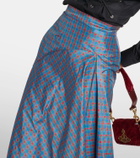 Vivienne Westwood Checked ruffled silk-blend maxi skirt