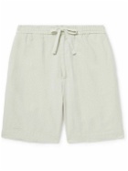 Officine Générale - Phil Straight-Leg Garment-Dyed Lyocell, Linen and Cotton-Blend Twill Shorts - Neutrals