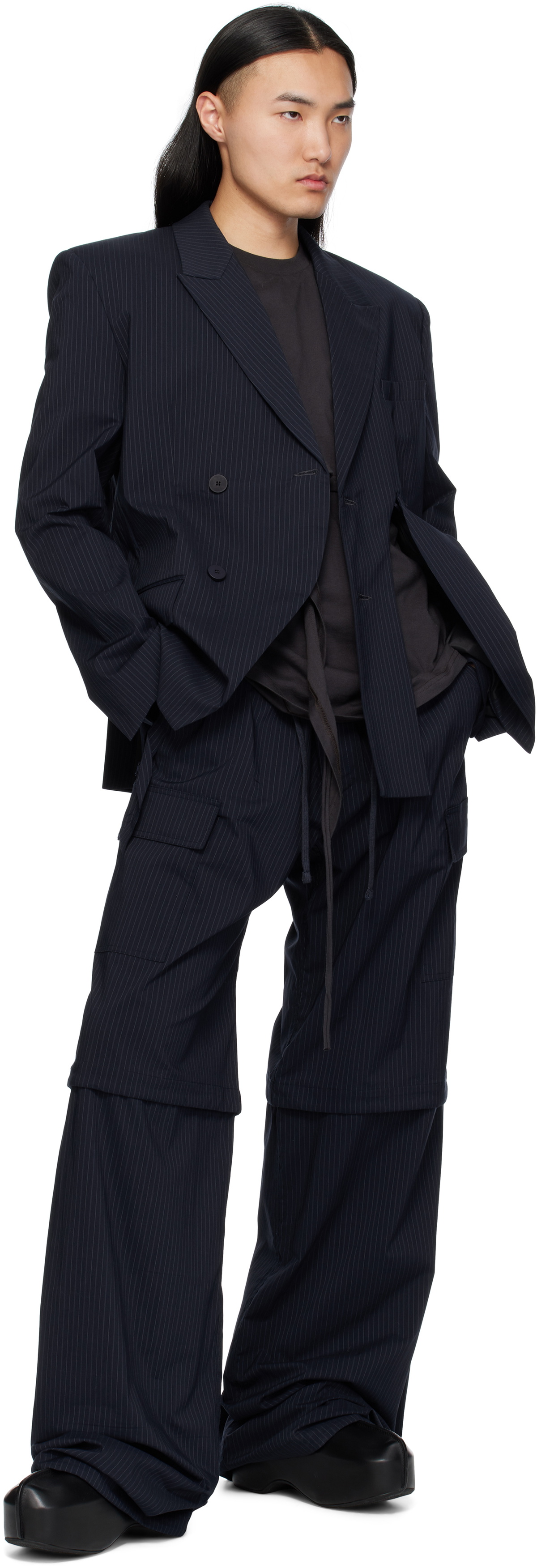 Ottolinger Navy Baggy Cargo Pants