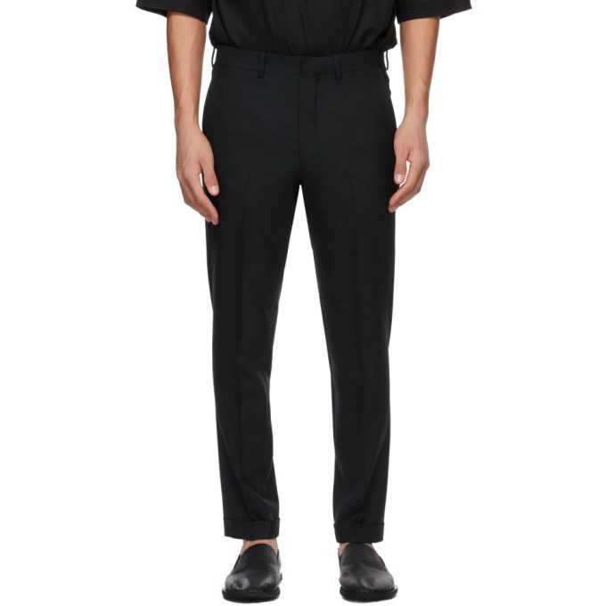 Photo: N.Hoolywood Black Slim Rolled Cuff Trousers