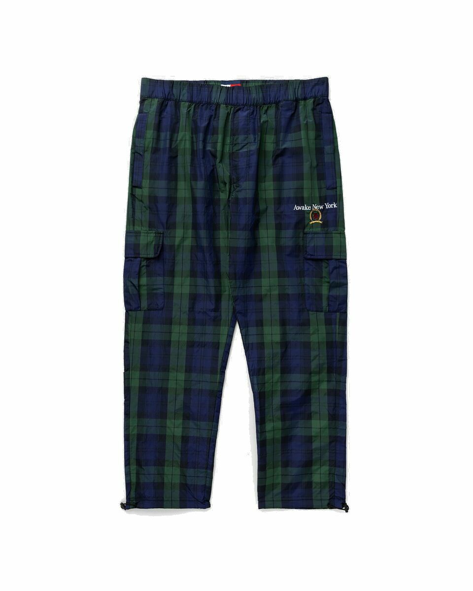 Photo: Tommy Jeans Tommy X Awake Track Pant Check Blue/Green - Mens - Track Pants