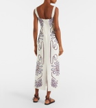 Cala de la Cruz Amaranta printed linen midi dress