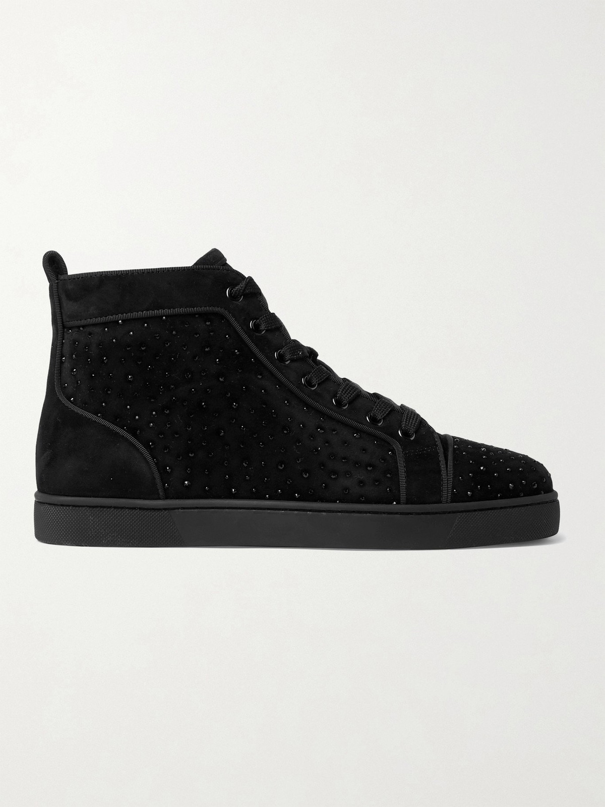 Black suede best sale christian louboutin sneakers