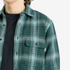 Adsum Men's Classic Plaid Workshirt in Green Check