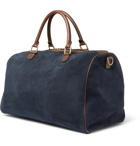 Anderson's - Suede and Full-Grain Leather Holdall - Men - Navy
