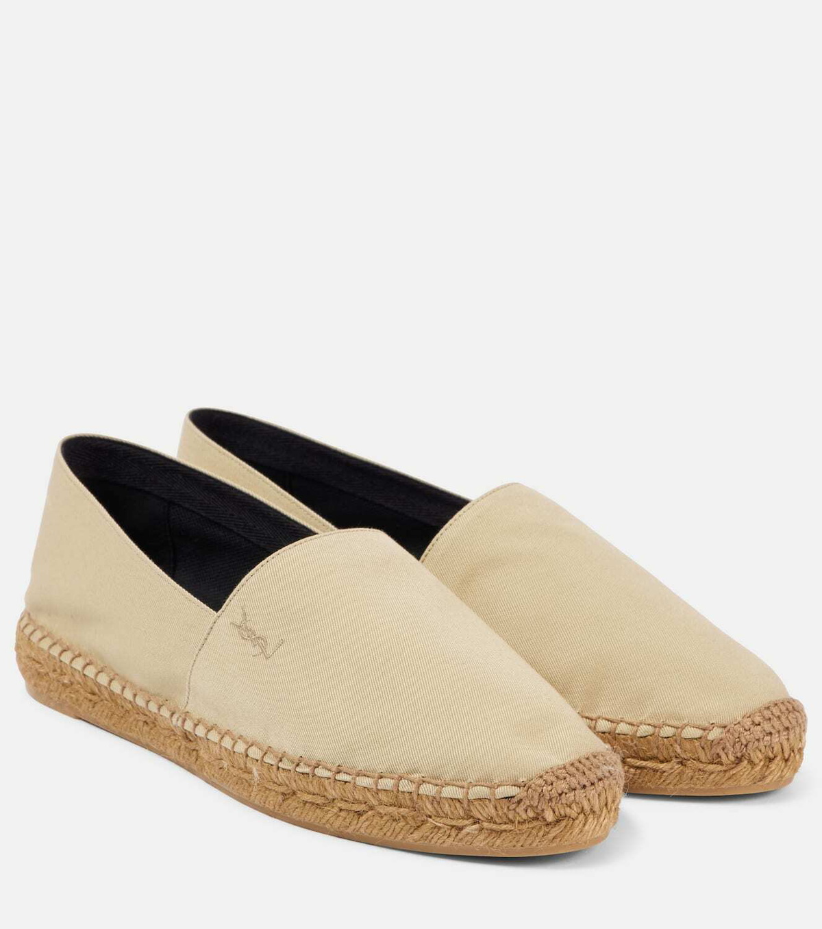 Saint Laurent Cassandre cotton gabardine espadrilles