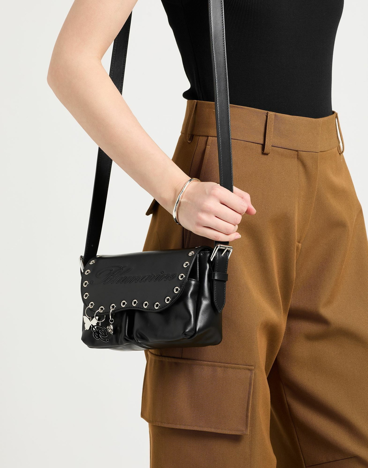 Blumarine Womens Cross-body bag in Black