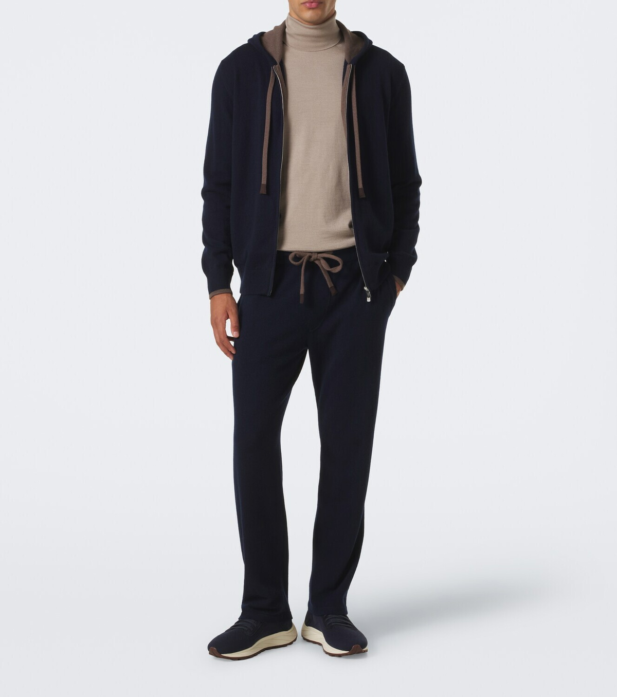 Fedeli Cashmere zip-up hoodie