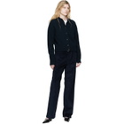 Róhe Navy Short Boiled Cardigan