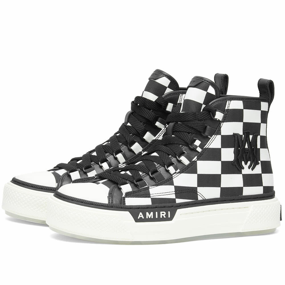 Photo: AMIRI Court Hi-Top Sneakers in White/Black