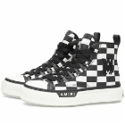 AMIRI Court Hi-Top Sneakers in White/Black
