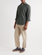 Massimo Alba - Slim-Fit Houndstooth Cotton Shirt - Green