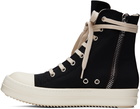 Rick Owens Drkshdw Black Embroidered Sneakers