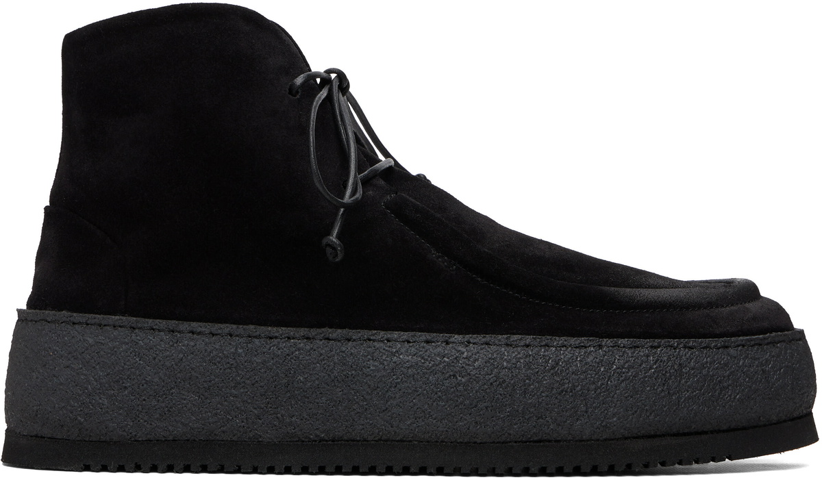 Marsèll Black Parapana Leather Ankle Boots