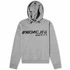 Moncler Grenoble Men's Logo Popover Hoody in Grey