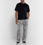 Needles - Leopard-Jacquard Track Pants - White