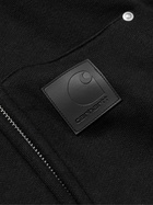 Carhartt WIP - Eldon Logo-Appliquéd Cotton-Blend Jersey Zip-Up Hoodie - Black