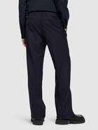 AMI PARIS Straight Fit Wool Gabardine Pants