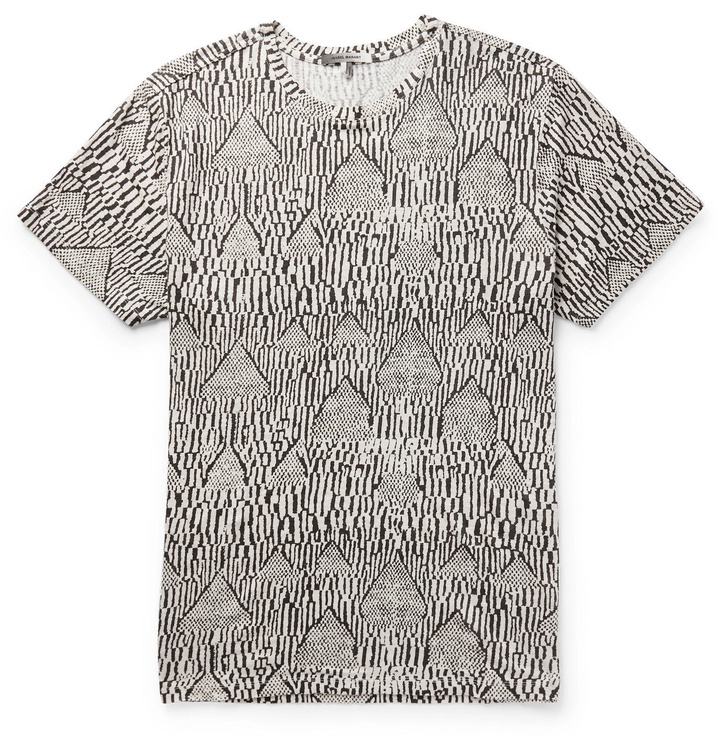 Photo: Isabel Marant - Zafferh Printed Linen T-Shirt - Neutrals