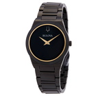 Bulova Millennia Quartz Black Dial Mens Watch 98A313
