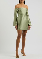 Odd Muse Ultimate Muse Off-the-shoulder Mini Dress Olive