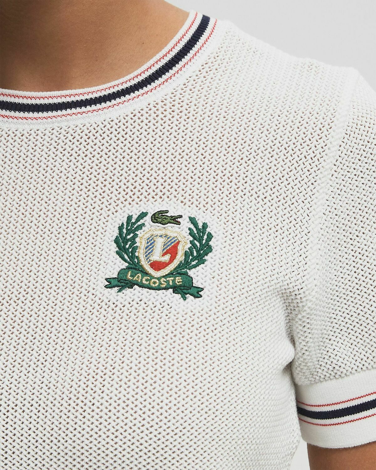 Lacoste SHIRT White Womens Shortsleefe