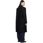 MM6 Maison Margiela Black Wool Felt Single-Breasted Coat