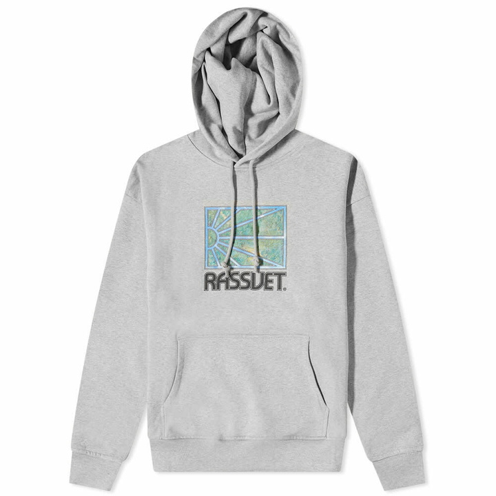 Photo: PACCBET Men's Painting Logo Popover Hoody in Grey