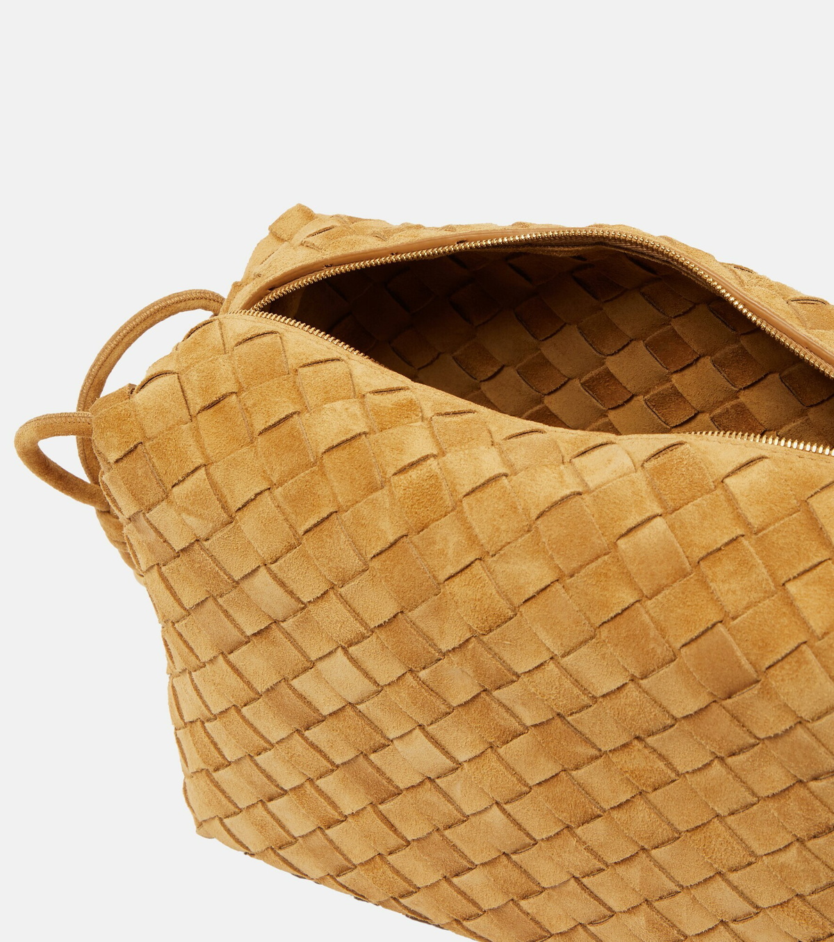 【関税&送料込】Bottega Veneta Sand Suede Hop Shoulder Bag BOTTEGA VENETA Large Hop intrecciato suede shoulder bag