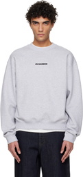 Jil Sander Gray Printed Sweatshirt
