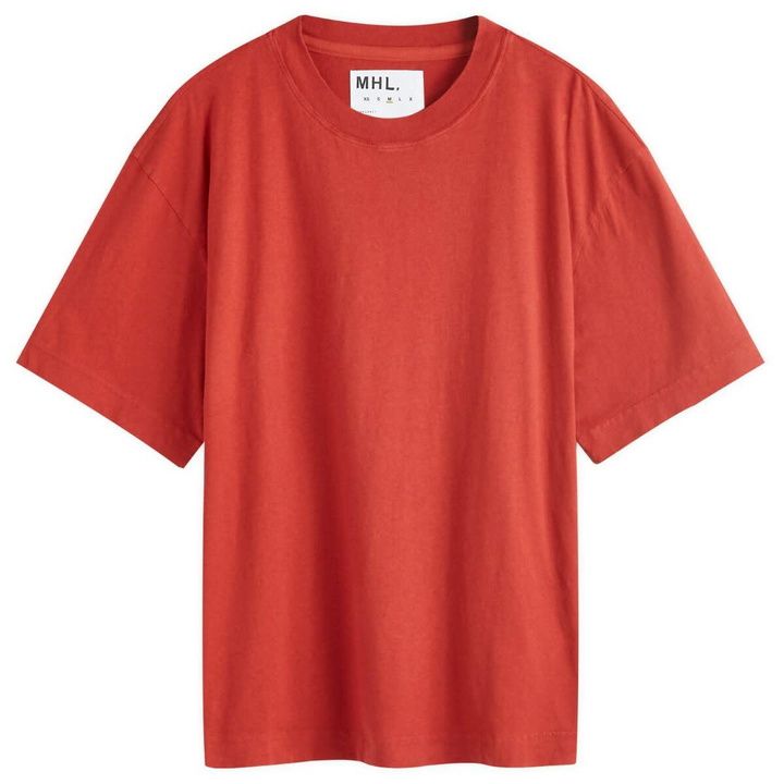 Photo: MHL by Margaret Howell Men's Simple T-Shirt in Sports Red