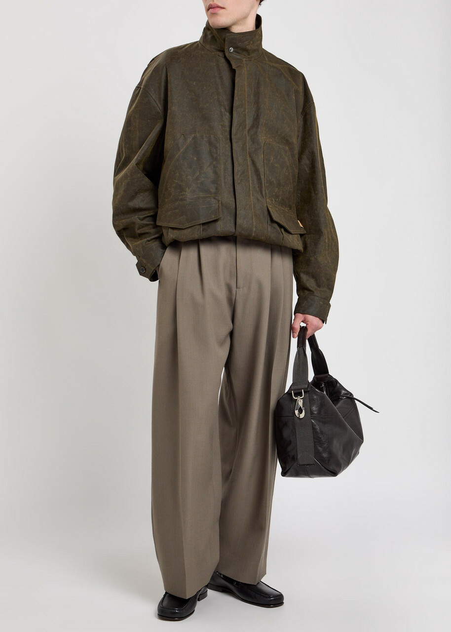 Calvin Klein Donald Patch-pocket Waxed Cotton Jacket Brown
