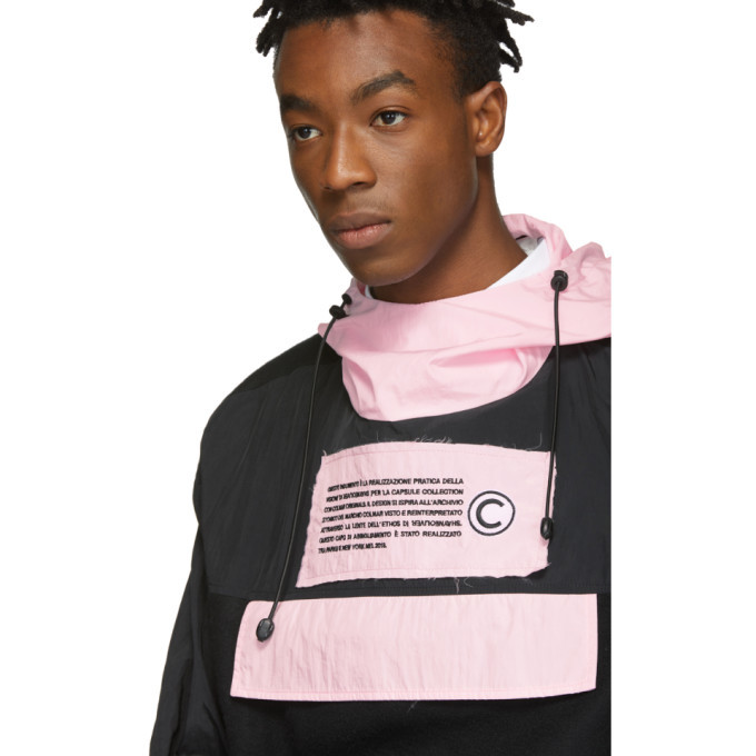 Colmar A.G.E. by Shayne Oliver Black and Pink Hoodie Jacket