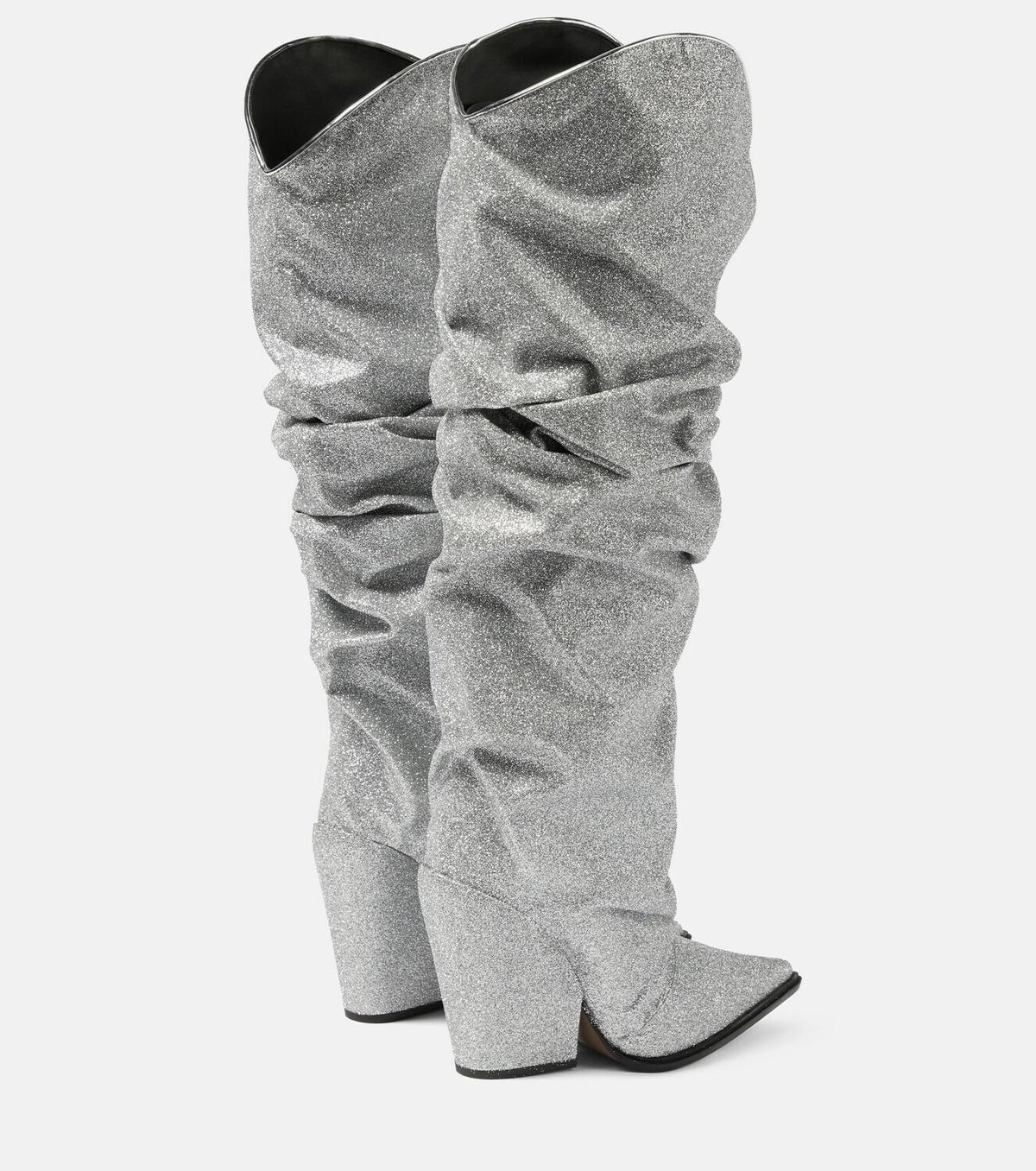 Alexandre Vauthier Glitter knee-high boots