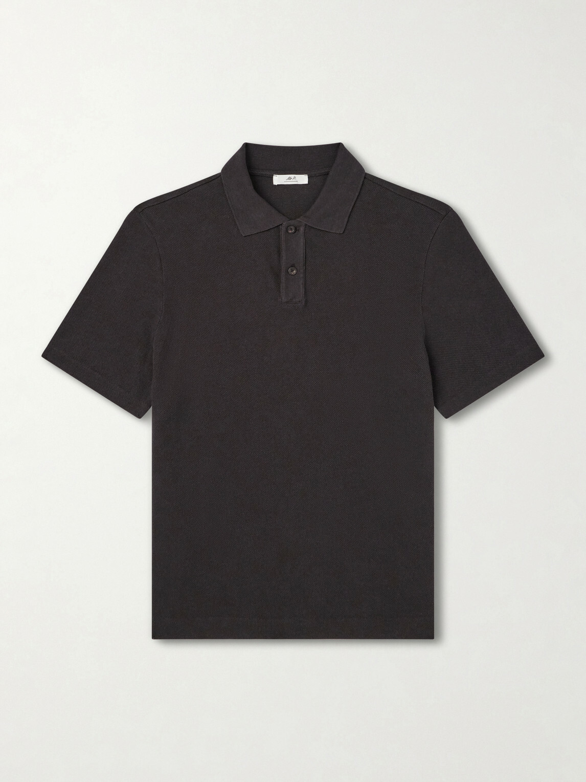 Mr P. - Organic Cotton and Linen-Blend Piqué Polo Shirt - Brown