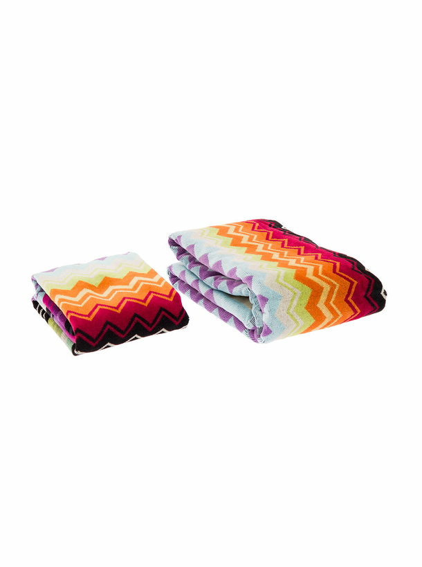 Photo: Giacomo Set Of Two Multicolor Zig Zag Cotton Towels Missoni Home