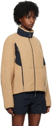 ROA Beige Paneled Sweater