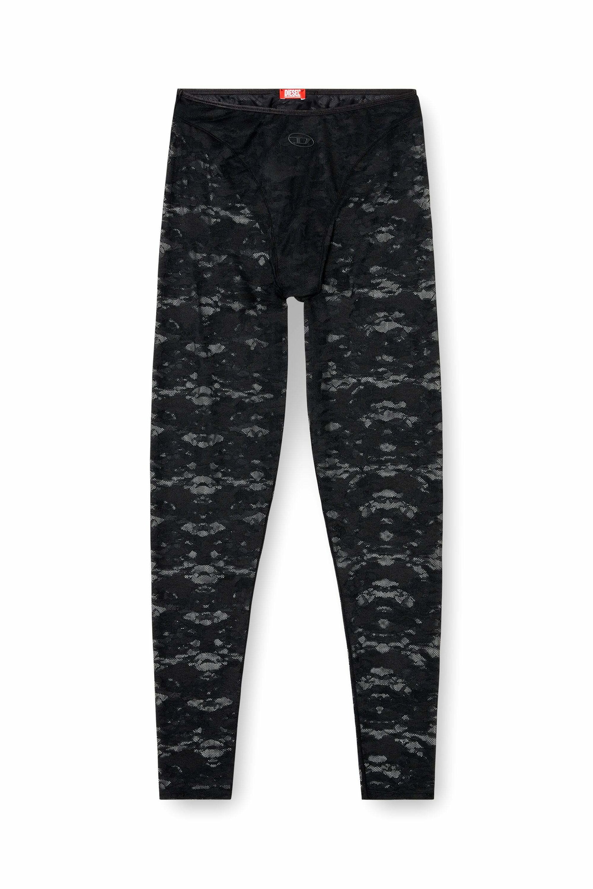 Diesel Leggings in nylon camouflage lace - Pants Womens in Black