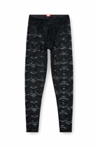 Diesel Leggings in nylon camouflage lace - Pants Womens in Black