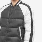 Eastlogue Men's Sukajan Varsity Down Jacket in Black/Ecru