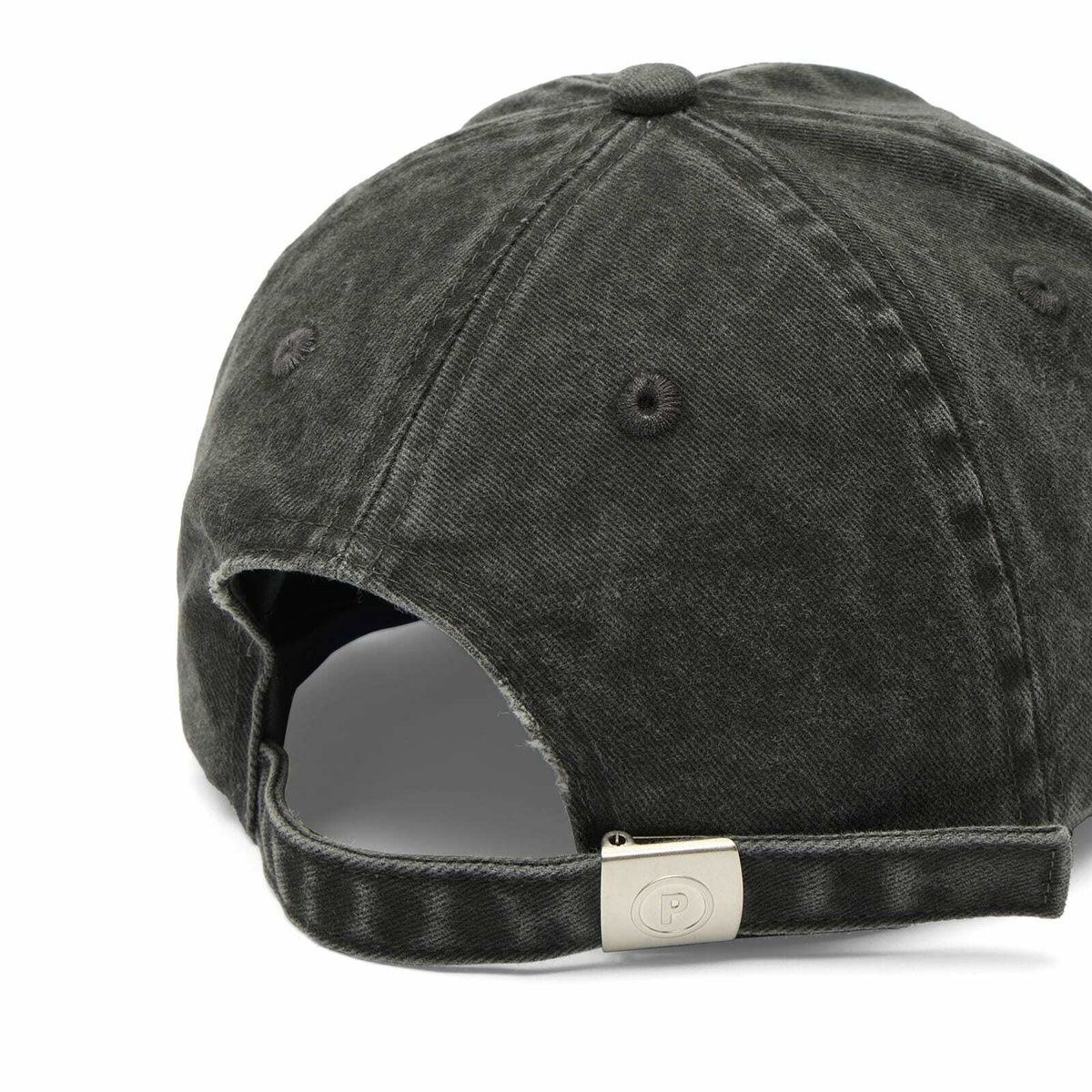 Picante Men's Peaks Crew Cap in Washed Black 
